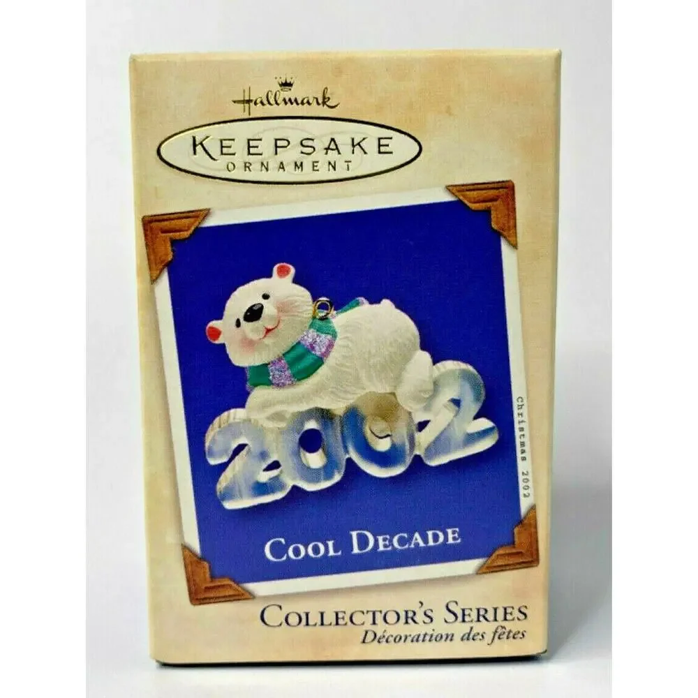 2002 Hallmark Cool Decade‎ Polar Bear Ornament U60 8016